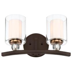 Studio 5 9" High Painted Bronze 2-Light Wall Sconce