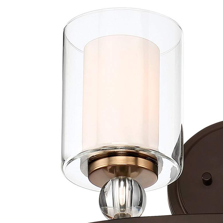 Image 2 Studio 5 9" High Painted Bronze 2-Light Wall Sconce more views