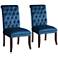 Studio 55 Dillan 21 1/2" Wide Blue Tufted Dining Chairs Set of 2