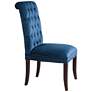 Studio 55 Dillan 21 1/2" Wide Blue Tufted Dining Chairs Set of 2 in scene