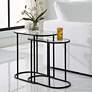 Thumbnail1 of Studio 55 Evie 24" Wide Black Nesting Tables Set of 2