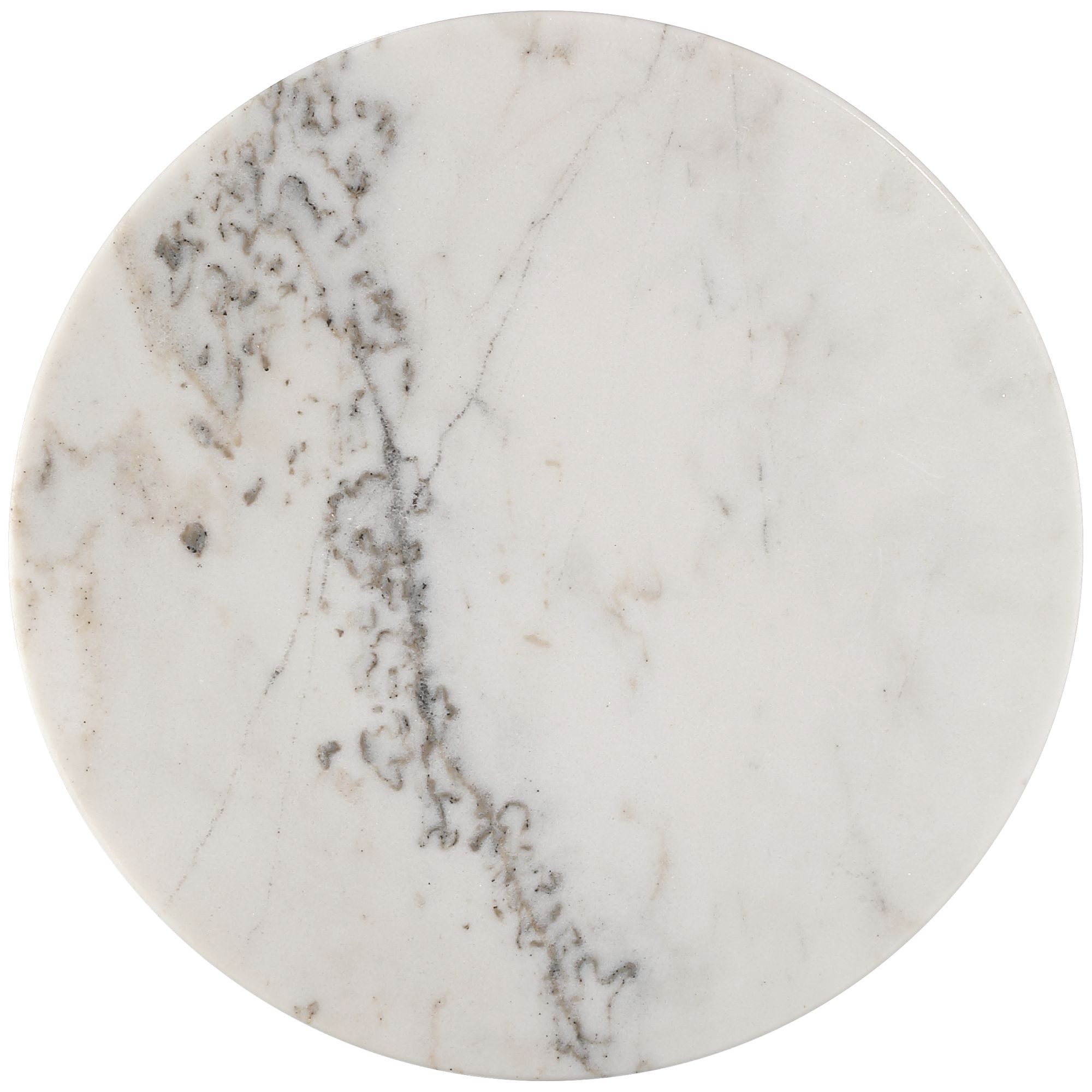 Image 4 Studio 55 Mesita 24" End Table White Marble Top with Black Finish Base more views