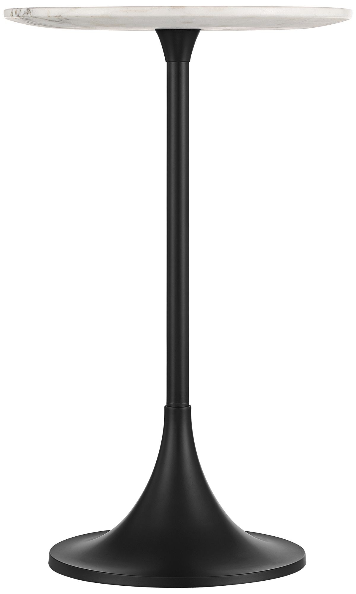 Image 5 Studio 55 Mesita 24" End Table White Marble Top with Black Finish Base more views