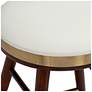 Studio 55 Parker 26" Modern Backless White and Gold Counter Stool
