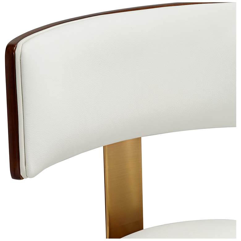 Image 4 Studio 55 Parker 27 3/4" High Modern White Leather Counter Stool more views