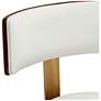 4_Studio 55 Parker 27 3/4" High Modern White Leather Counter Stool more views