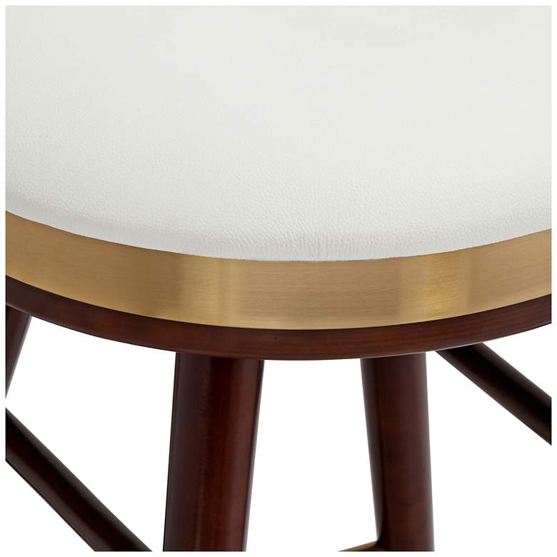 Image 5 Studio 55 Parker 27 3/4" High Modern White Leather Counter Stool more views