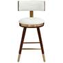7_Studio 55 Parker 27 3/4" High Modern White Leather Counter Stool more views