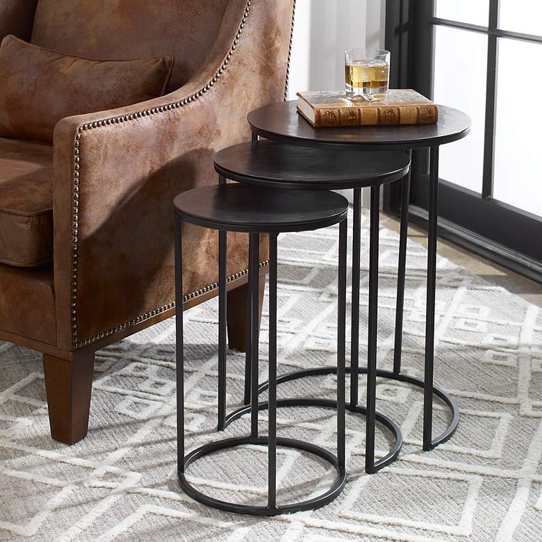 Image 1 Studio 55 Robin Rich Espresso Nesting Tables Set of 3