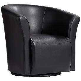 Image2 of Studio 55 Rocket Rivera Black Swivel Accent Chair