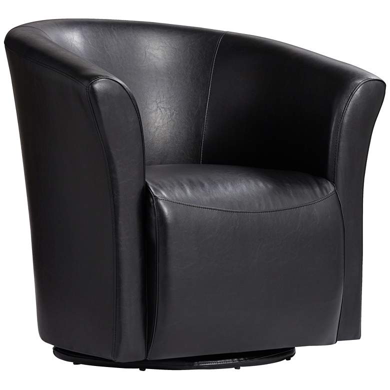 Image 2 Studio 55 Rocket Rivera Black Swivel Accent Chair