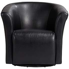 Image5 of Studio 55 Rocket Rivera Black Swivel Accent Chair more views