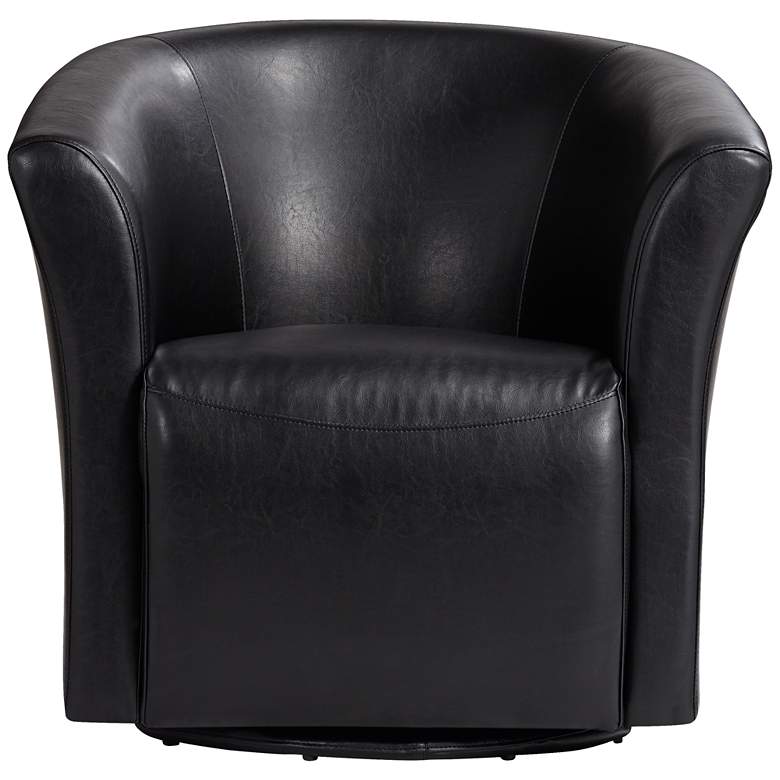 Image 5 Studio 55 Rocket Rivera Black Swivel Accent Chair more views
