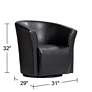 Studio 55 Rocket Rivera Black Swivel Accent Chair