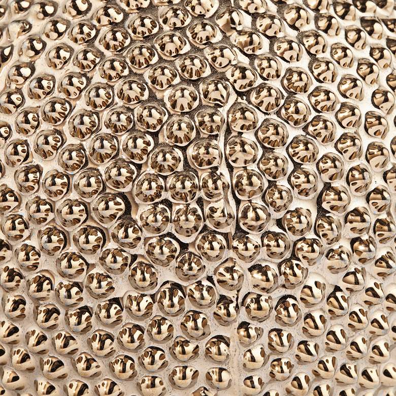 Image 3 Studio 55D 8" High Glossy Brass Textured Ceramic Vase more views