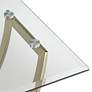 4_Studio 55D Airfoil 24" Wide Modern Black and Gold Glass End Table more views