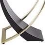 7_Studio 55D Airfoil 24" Wide Modern Black and Gold Glass End Table more views