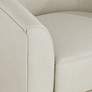 5_Studio 55D Barrel 30 3/4" Wide Creme Faux Leather Swivel Chair more views
