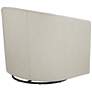 Studio 55D Barrel 30 3/4" Wide Creme Faux Leather Swivel Chair