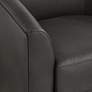 6_Studio 55D Barrel 30 3/4" Wide Dark Gray Faux Leather Swivel Chair more views
