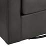 7_Studio 55D Barrel 30 3/4" Wide Dark Gray Faux Leather Swivel Chair more views