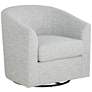 3_Studio 55D Barrel 30 3/4" Wide Gray Fabric Swivel Chair