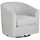 Studio 55D Barrel 30 3/4" Wide Gray Fabric Swivel Chair