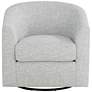 Studio 55D Barrel 30 3/4" Wide Gray Fabric Swivel Chair in scene