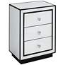 2_Studio 55D Biscaya 17 3/4" Wide White Reverse Painted Glass Side Table