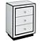 Studio 55D Biscaya 17 3/4" Wide White Reverse Painted Glass Side Table