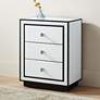 1_Studio 55D Biscaya 17 3/4" Wide White Reverse Painted Glass Side Table