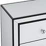 3_Studio 55D Biscaya 17 3/4" Wide White Reverse Painted Glass Side Table more views