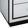 4_Studio 55D Biscaya 17 3/4" Wide White Reverse Painted Glass Side Table more views