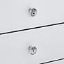 5_Studio 55D Biscaya 17 3/4" Wide White Reverse Painted Glass Side Table more views