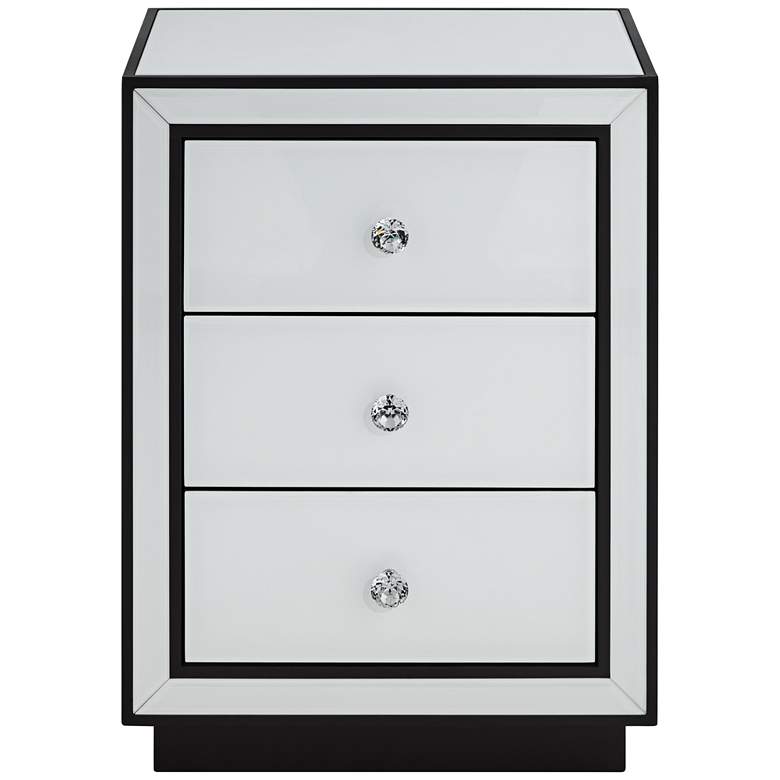 Image 6 Studio 55D Biscaya 17 3/4" Wide White Reverse Painted Glass Side Table more views
