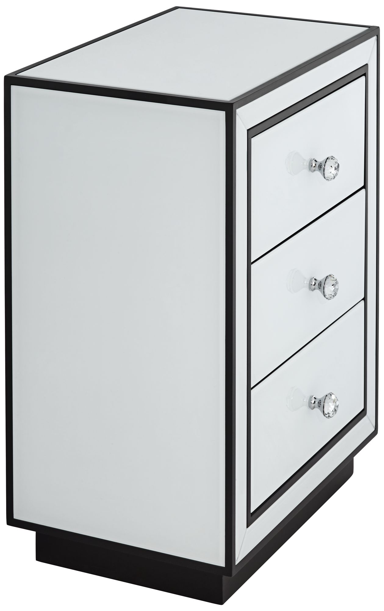 Studio 55D Biscaya 17 3/4" Wide White Reverse Painted Glass Side Table