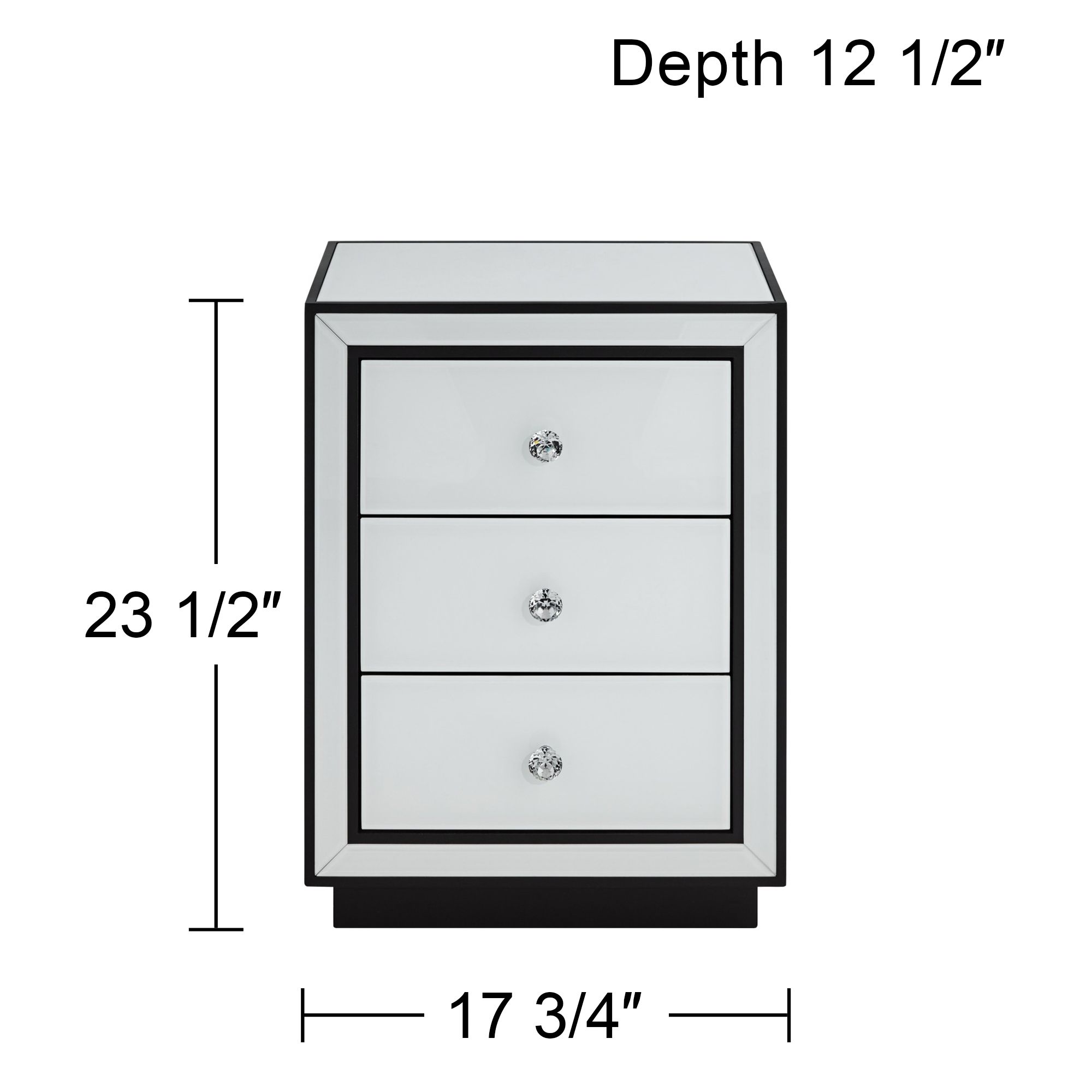 Studio 55D Biscaya 17 3/4" Wide White Reverse Painted Glass Side Table