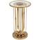 Studio 55D Blaine 14" Wide Modern Gold Metal and Glass Accent Table