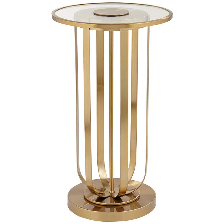 Image 6 Studio 55D Blaine 14" Wide Modern Gold Metal and Glass Accent Table more views
