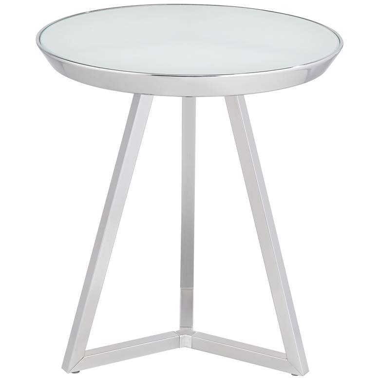 Image 2 Studio 55D Carrie 16 1/2" Wide Modern Glass and Chrome End Table