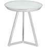 2_Studio 55D Carrie 16 1/2" Wide Modern Glass and Chrome End Table