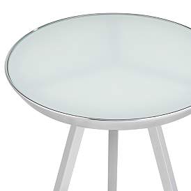 Image2 of Studio 55D Carrie 16 1/2" Wide Modern Glass and Chrome End Table more views