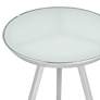Studio 55D Carrie 16 1/2" Wide Modern Glass and Chrome End Table