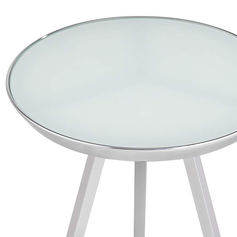 Image 3 Studio 55D Carrie 16 1/2" Wide Modern Glass and Chrome End Table more views