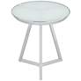 5_Studio 55D Carrie 16 1/2" Wide Modern Glass and Chrome End Table more views
