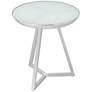 Studio 55D Carrie 16 1/2" Wide Modern Glass and Chrome End Table