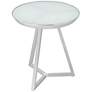 6_Studio 55D Carrie 16 1/2" Wide Modern Glass and Chrome End Table more views
