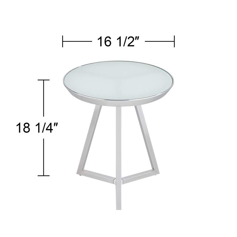 Image 7 Studio 55D Carrie 16 1/2" Wide Modern Glass and Chrome End Table more views