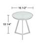 7_Studio 55D Carrie 16 1/2" Wide Modern Glass and Chrome End Table more views