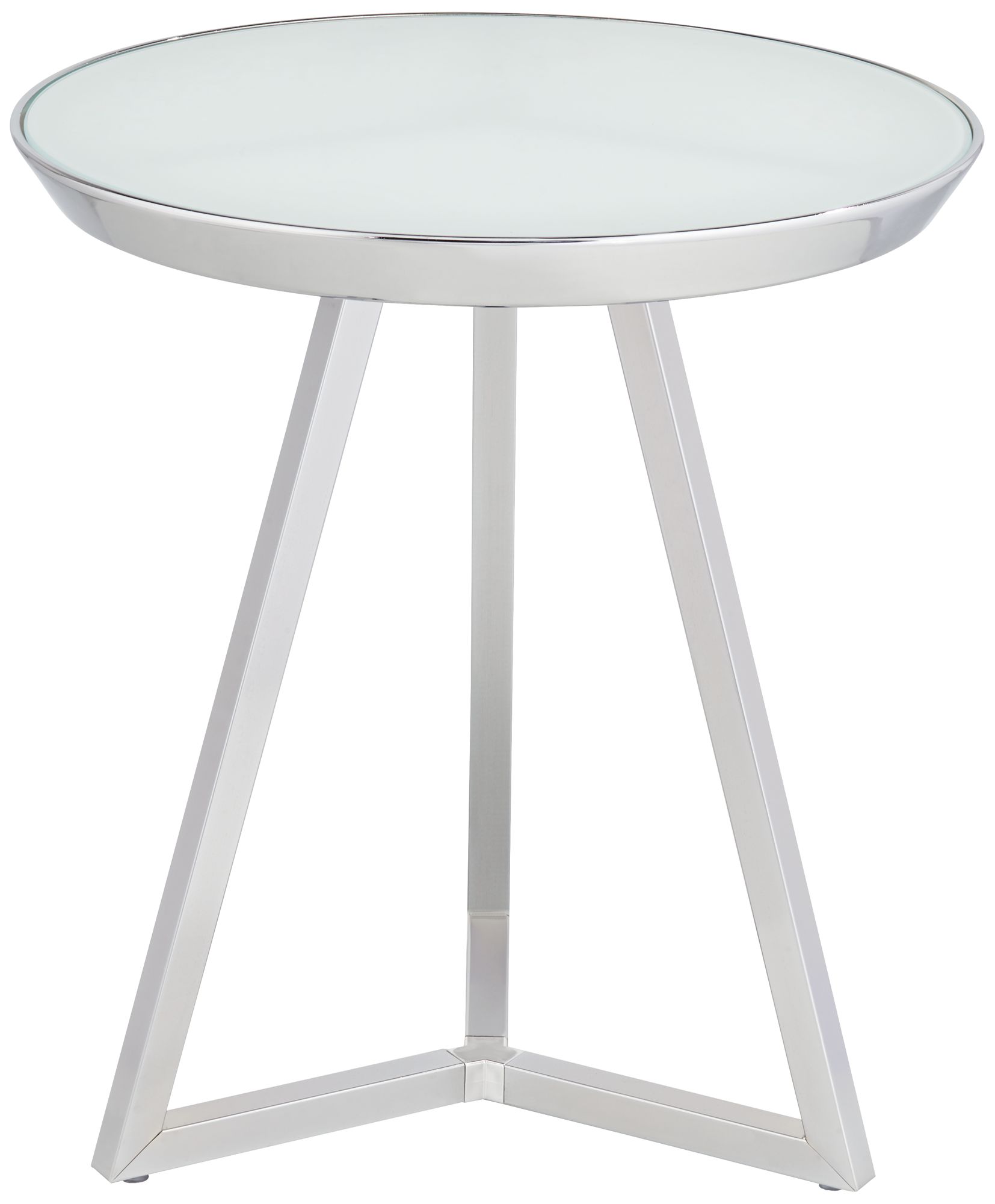 Image 2 Studio 55D Carrie 18 1/4" High Modern Glass and Chrome End Table